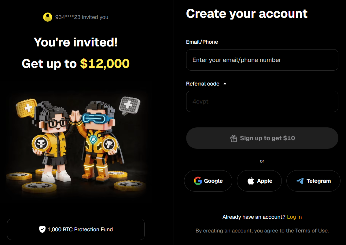 WEEX registration promotion